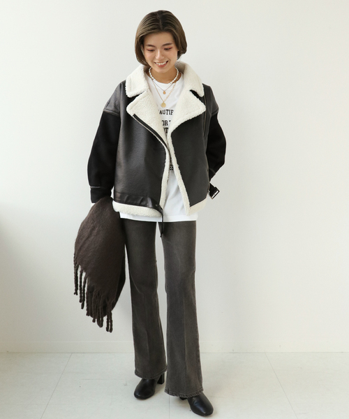 セール】B3ボアライダースブルゾン◇（ミリタリージャケット