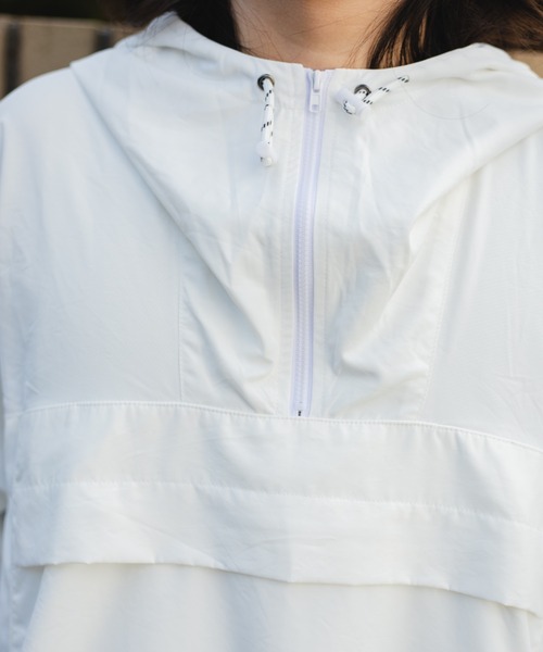 BROKEN BASE（ブロークンベース）の「ハーフジップナイロンアノラックパーカー（ブルゾン・メンズ・ホワイト/グリーン/オレンジ・MEDIUM/LARGE）」の6枚目の写真