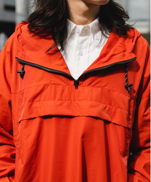 BROKEN BASE（ブロークンベース）の「ハーフジップナイロンアノラックパーカー（ブルゾン・メンズ・ホワイト/グリーン/オレンジ・MEDIUM/LARGE）」の17枚目の写真