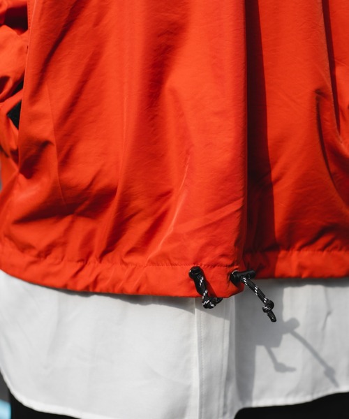 BROKEN BASE（ブロークンベース）の「ハーフジップナイロンアノラックパーカー（ブルゾン・メンズ・ホワイト/グリーン/オレンジ・MEDIUM/LARGE）」の18枚目の写真