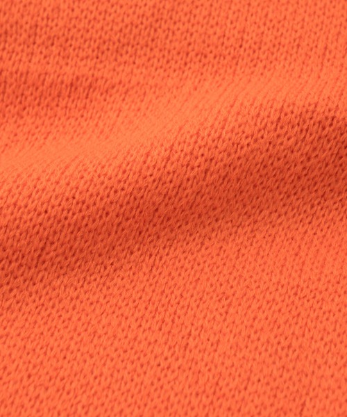 WHIMSIC（ウィムジック）の「【WHIMSIC】プレーンニットスカーフ（マフラー・レディース・オレンジ/グレー・FREE）」の7枚目の写真