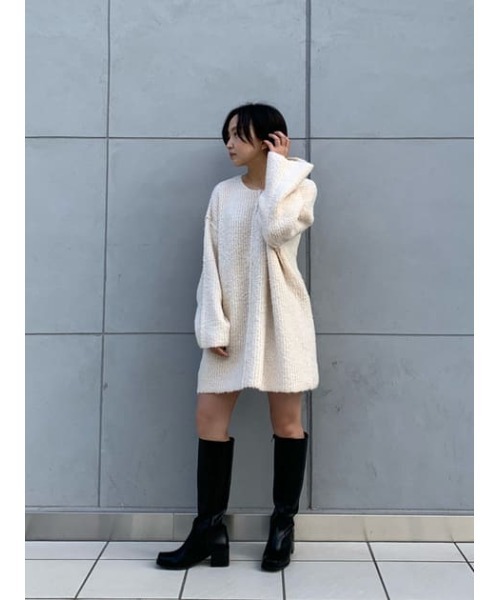 moussy  STITCHING ニットチュニック MOUSSY（マウジー）の「LOOSE KNIT チュニック（ニット/セーター