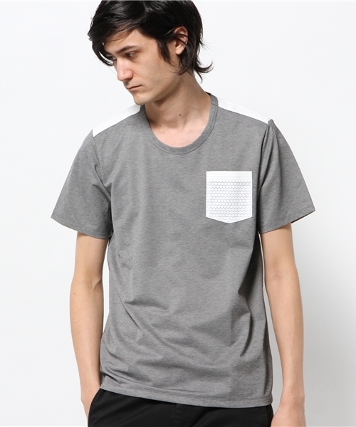 MIDWEST（ミッドウエスト）の「ANREALAGE クルーカットアウトラストT-シャツ（Tシャツ/カットソー・メンズ・ブラック/ホワイト・LARGE/MEDIUM）」の2枚目の写真