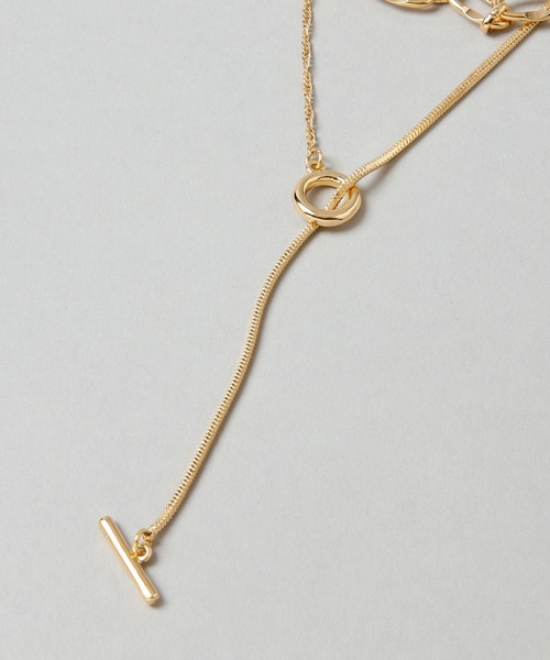 HARE(ハレ)の「3チェーンマルチネックレス(HARE)(ネックレス・レディース・シルバー/ゴールド・FREE)」の9枚目の写真