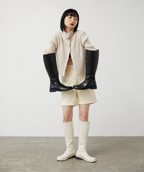 FEKETE（フェケテ）の「FEKETE ROUND TOE LONG BOOTS（ブーツ・レディース・ブラック/アイボリー・23.0cm/24.0cm/25.0cm）」の19枚目の写真