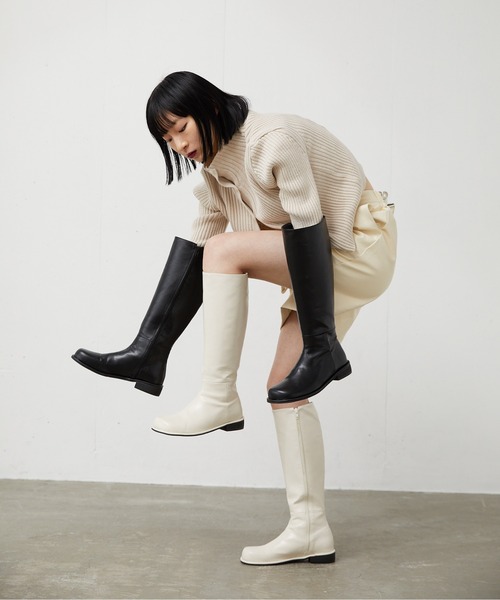 FEKETE（フェケテ）の「FEKETE ROUND TOE LONG BOOTS（ブーツ・レディース・ブラック/アイボリー・23.0cm/24.0cm/25.0cm）」の20枚目の写真