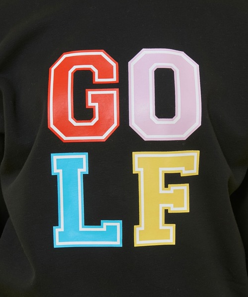 JUN&ROPE'（ジュンアンドロペ）の「【三枝こころさんコラボ】「GOLF」プリントライン入り長袖プルオーバー（Tシャツ/カットソー・レディース・ホワイト/ブラック・S/M/L）」の13枚目の写真