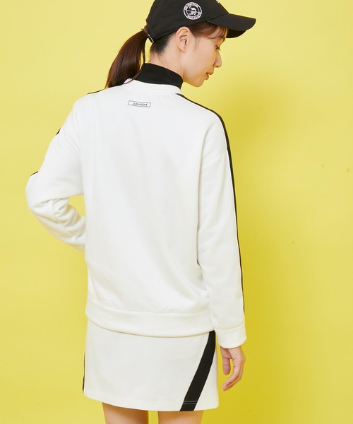JUN&ROPE'（ジュンアンドロペ）の「【三枝こころさんコラボ】「GOLF」プリントライン入り長袖プルオーバー（Tシャツ/カットソー・レディース・ホワイト/ブラック・S/M/L）」の5枚目の写真