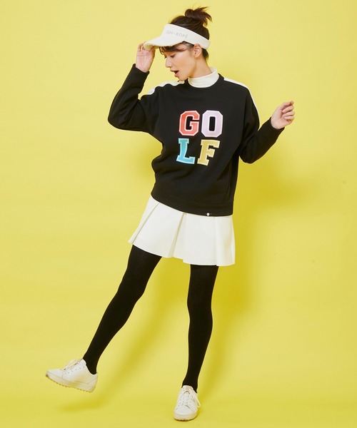 JUN&ROPE'（ジュンアンドロペ）の「【三枝こころさんコラボ】「GOLF」プリントライン入り長袖プルオーバー（Tシャツ/カットソー・レディース・ホワイト/ブラック・S/M/L）」の7枚目の写真