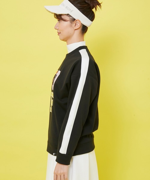 JUN&ROPE'（ジュンアンドロペ）の「【三枝こころさんコラボ】「GOLF」プリントライン入り長袖プルオーバー（Tシャツ/カットソー・レディース・ホワイト/ブラック・S/M/L）」の9枚目の写真