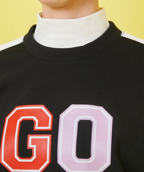 JUN&ROPE'（ジュンアンドロペ）の「【三枝こころさんコラボ】「GOLF」プリントライン入り長袖プルオーバー（Tシャツ/カットソー・レディース・ホワイト/ブラック・S/M/L）」の11枚目の写真