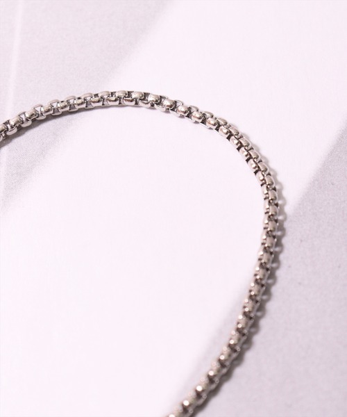 BAYBLO（ベイブロ）の「(BB)【ユニセックス】スクエアトップ ステンレス ベネチアンチェーン ブレスレット（ブレスレット・メンズ・シルバー系その他2/シルバー系その他・FREE/ONE SIZE）」の8枚目の写真