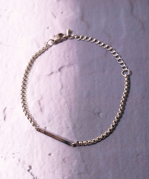 BAYBLO（ベイブロ）の「(BB)【ユニセックス】スクエアトップ ステンレス ベネチアンチェーン ブレスレット（ブレスレット・メンズ・シルバー系その他2/シルバー系その他・FREE/ONE SIZE）」の6枚目の写真