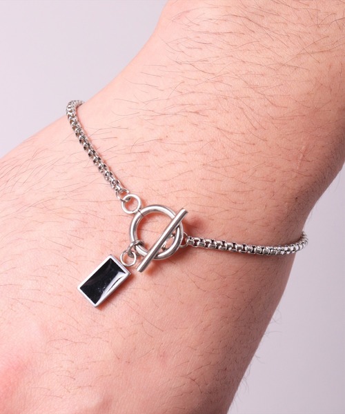 BAYBLO（ベイブロ）の「(BB)【ユニセックス】スクエアトップ ステンレス ベネチアンチェーン ブレスレット（ブレスレット・メンズ・シルバー系その他2/シルバー系その他・FREE/ONE SIZE）」の12枚目の写真