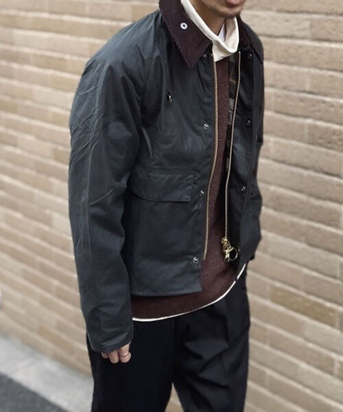 Barbour(バブアー)の「【BARBOUR/バブアー】SPEY オイルドコットン(ブルゾン・メンズ・オリーブ・LARGE/MEDIUM)」の4枚目の写真