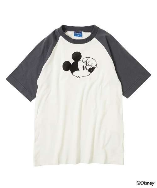 Disney（ディズニー）の「ディズニー ミッキー/ラグランワンピース（ワンピース・キッズ・グレー系その他/スミクロ/サックスブルー・110cm/100cm/120cm/130cm/140cm/150cm/160cm）」の4枚目の写真