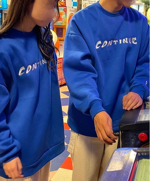 PairPair(ペアペア)の「アソート柄スウェットプルオーバー(ユニセックス)(スウェット・レディース・ダークグリーン/ベージュ/ブルー・フリー)」の3枚目の写真