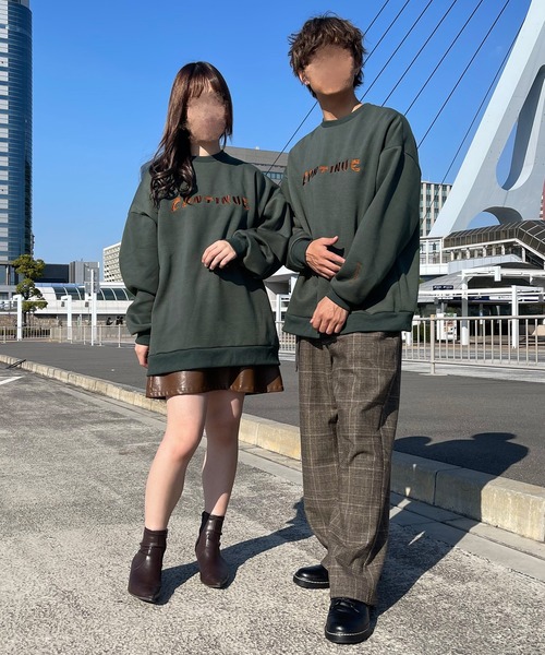 PairPair(ペアペア)の「アソート柄スウェットプルオーバー(ユニセックス)(スウェット・レディース・ダークグリーン/ベージュ/ブルー・フリー)」の19枚目の写真