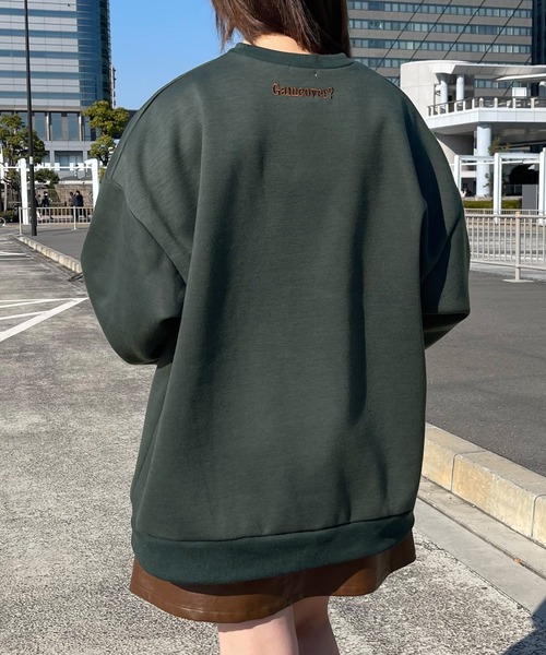 PairPair(ペアペア)の「アソート柄スウェットプルオーバー(ユニセックス)(スウェット・レディース・ダークグリーン/ベージュ/ブルー・フリー)」の12枚目の写真