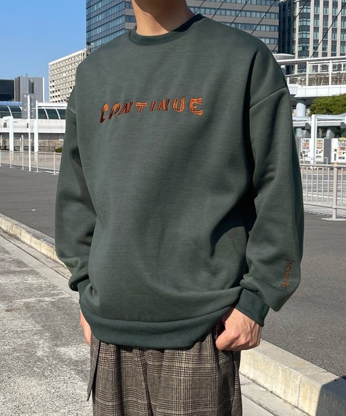 PairPair(ペアペア)の「アソート柄スウェットプルオーバー(ユニセックス)(スウェット・レディース・ダークグリーン/ベージュ/ブルー・フリー)」の16枚目の写真