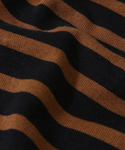 marka（マーカ）の「marka / マーカ：BASQUE SHIRT L/S - ORGANIC COTTON KNIT PANEL BORDER -：M22A-04CS01C[COR]（Tシャツ/カットソー・メンズ・ホワイト系その他/ブラック系その他/ホワイト×ネイビー・1/2/3）」の15枚目の写真