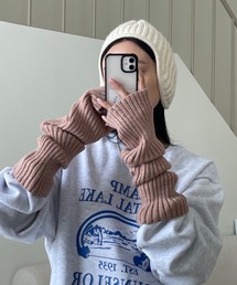 Didot.showroom（ディドット ショールーム）の「リブニットアームウォーマー（アームカバー・ピンク系）」
