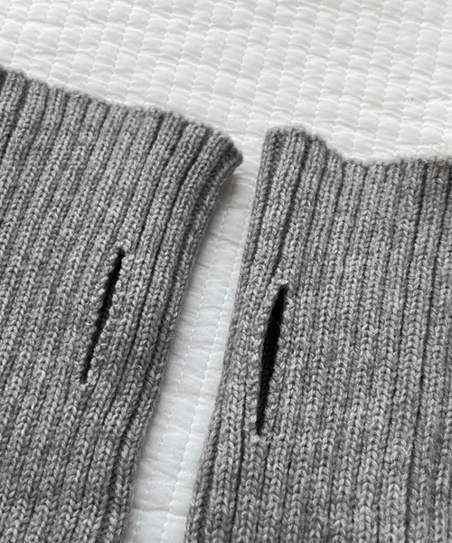 Didot.showroom(ディドット ショールーム)の「リブニットアームウォーマー(アームカバー・レディース・ブラック/アイボリー/ブラウン/グレー/グリーン/モカ/イエロー/ミント/ピンク・FREE)」の14枚目の写真