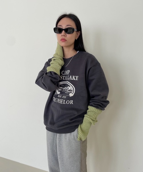 Didot.showroom(ディドット ショールーム)の「リブニットアームウォーマー(アームカバー・レディース・ブラック/アイボリー/ブラウン/グレー/グリーン/モカ/イエロー/ミント/ピンク・FREE)」の17枚目の写真