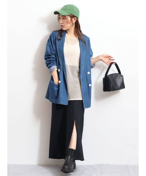 Ungrid(アングリッド)の「デニムルーズジャケット(テーラードジャケット・レディース・ブルー・SMALL/MEDIUM)」の14枚目の写真