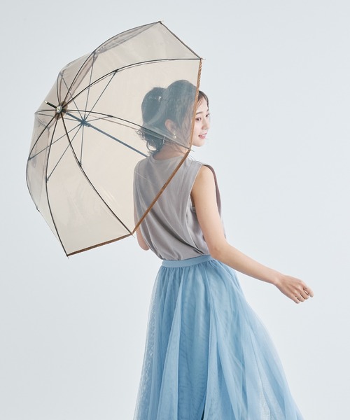 Wpc.（ダブリュピーシー）の「LIMITED／［ビニール傘］バンブークリアアンブレラ（長傘・レディース・ブラウン/サックスブルー/ピンク/イエロー/グリーン・FREE）」の6枚目の写真