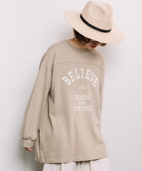 refinedworks（リファインドワークス）の「ヘビーウェイトロゴロンT（Tシャツ/カットソー・レディース・ネイビー/オフホワイト/モカ・FREE）」の2枚目の写真