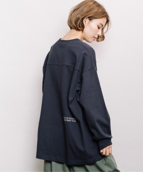 refinedworks（リファインドワークス）の「ヘビーウェイトロゴロンT（Tシャツ/カットソー・レディース・ネイビー/オフホワイト/モカ・FREE）」の10枚目の写真