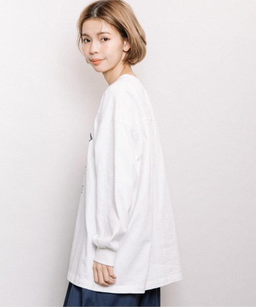 refinedworks（リファインドワークス）の「ヘビーウェイトロゴロンT（Tシャツ/カットソー・レディース・ネイビー/オフホワイト/モカ・FREE）」の19枚目の写真
