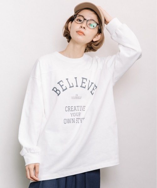 refinedworks（リファインドワークス）の「ヘビーウェイトロゴロンT（Tシャツ/カットソー・レディース・ネイビー/オフホワイト/モカ・FREE）」の22枚目の写真
