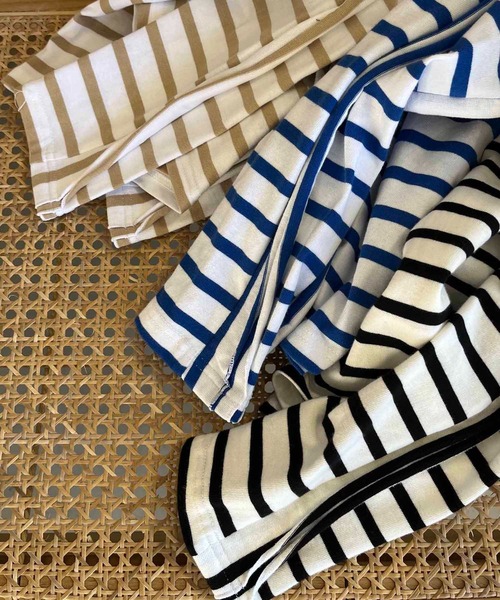 CAPRICIEUX LE'MAGE(カプリシューレマージュ)の「ボーダーフリル袖Tシャツ(Tシャツ/カットソー・レディース・ブラック/ベージュ/ブルー・FREE)」の13枚目の写真