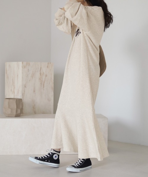 Bab（バブ）の「2WAYマーメイドスウェットワンピース（ワンピース・レディース・杢グレー/チャコールグレー/ライトグリーン・M）」の11枚目の写真