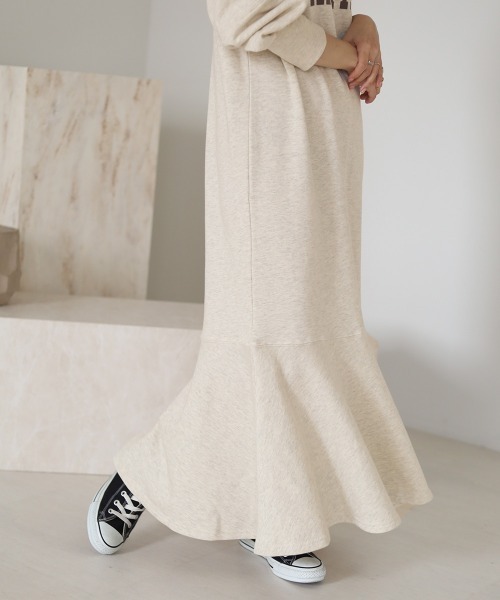 Bab（バブ）の「2WAYマーメイドスウェットワンピース（ワンピース・レディース・杢グレー/チャコールグレー/ライトグリーン・M）」の18枚目の写真