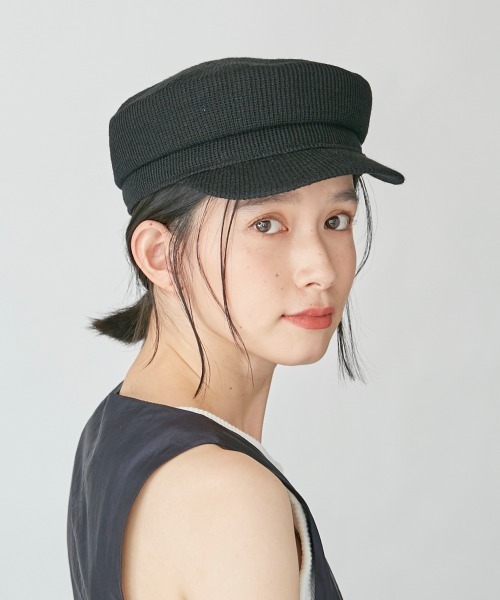 OVERRIDE(オーバーライド)の「OVERRIDE TM E.HEMP MARINE CAP(キャスケット・レディース・ライトベージュ/グレー/ブラック・M/57.5cm)」の4枚目の写真