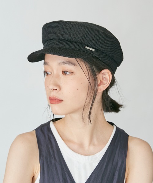 OVERRIDE(オーバーライド)の「OVERRIDE TM E.HEMP MARINE CAP(キャスケット・レディース・ライトベージュ/グレー/ブラック・M/57.5cm)」の5枚目の写真