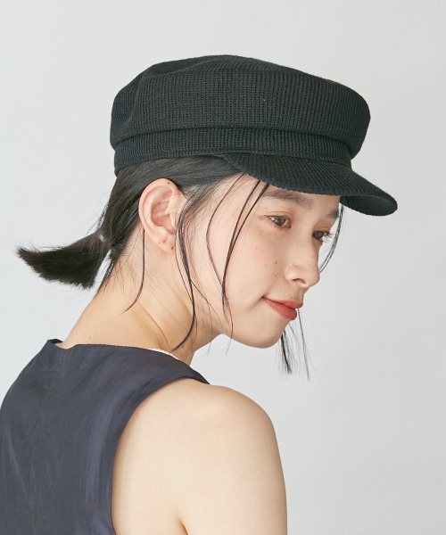 OVERRIDE(オーバーライド)の「OVERRIDE TM E.HEMP MARINE CAP(キャスケット・レディース・ライトベージュ/グレー/ブラック・M/57.5cm)」の7枚目の写真