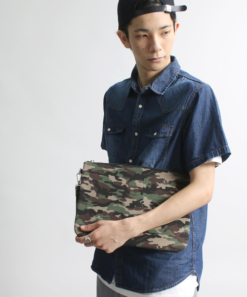 WEGO（ウィゴー）の「WEGO/パターンクラッチバッグ（クラッチバッグ・メンズ・グリーン/パープル・FREE）」の12枚目の写真