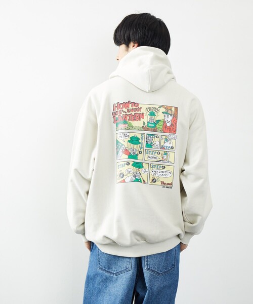 COLEMAN(コールマン)の「Coleman/コールマン Coleman×リド・ブレイク/絵コンテ柄ー/裏毛/パーカー(パーカー・メンズ・グレー/オフホワイト/ブラック/オリーブ・MEDIUM/LARGE)」の5枚目の写真