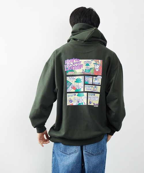 COLEMAN(コールマン)の「Coleman/コールマン Coleman×リド・ブレイク/絵コンテ柄ー/裏毛/パーカー(パーカー・メンズ・グレー/オフホワイト/ブラック/オリーブ・MEDIUM/LARGE)」の17枚目の写真