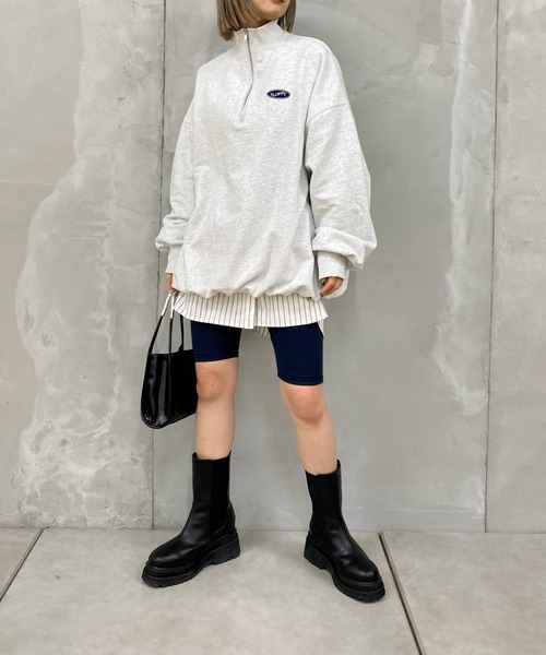WHO'S WHO gallery(フーズフーギャラリー)の「【SLOPPY/スロッピー】ハーフレギンス(レギンス/スパッツ・レディース・ダークグリーン/ブラック/ネイビー・FREE)」の5枚目の写真