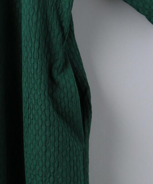 6(ROKU) COTTON DOBBY DRESS グリーン 6（ロク）の「＜6(ROKU)＞COTTON DOBBY DRESS/ワンピース