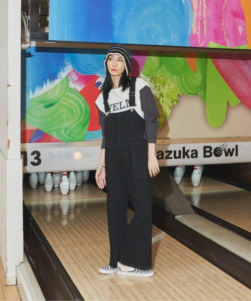 Auntie Rosa Holiday（アンティローザホリデー）の「オーバーサイズサロペット / サイズ展開あり（サロペット/オーバーオール・レディース・ブラック/アイボリー・MEDIUM/SMALL）」の4枚目の写真