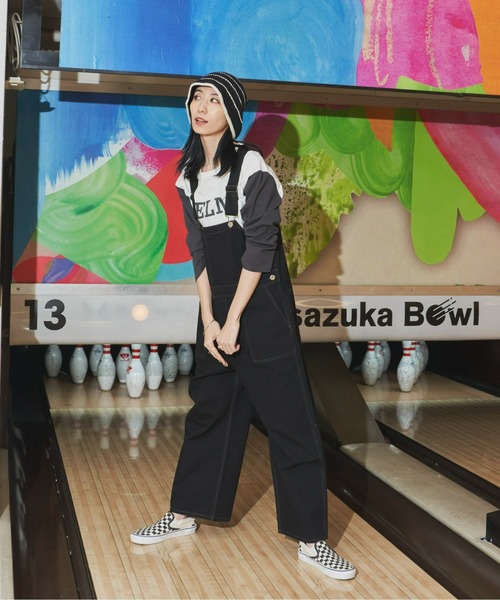 Auntie Rosa Holiday（アンティローザホリデー）の「オーバーサイズサロペット / サイズ展開あり（サロペット/オーバーオール・レディース・ブラック/アイボリー・MEDIUM/SMALL）」の7枚目の写真