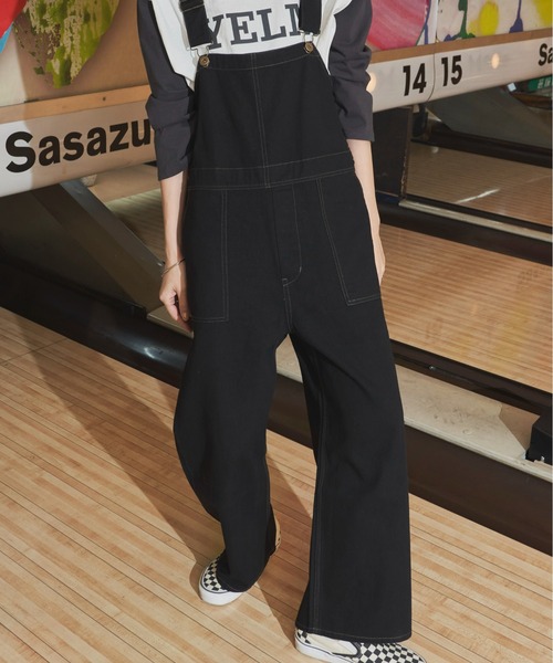 Auntie Rosa Holiday（アンティローザホリデー）の「オーバーサイズサロペット / サイズ展開あり（サロペット/オーバーオール・レディース・ブラック/アイボリー・MEDIUM/SMALL）」の10枚目の写真