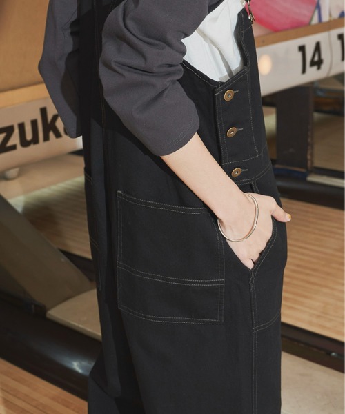 Auntie Rosa Holiday（アンティローザホリデー）の「オーバーサイズサロペット / サイズ展開あり（サロペット/オーバーオール・レディース・ブラック/アイボリー・MEDIUM/SMALL）」の13枚目の写真