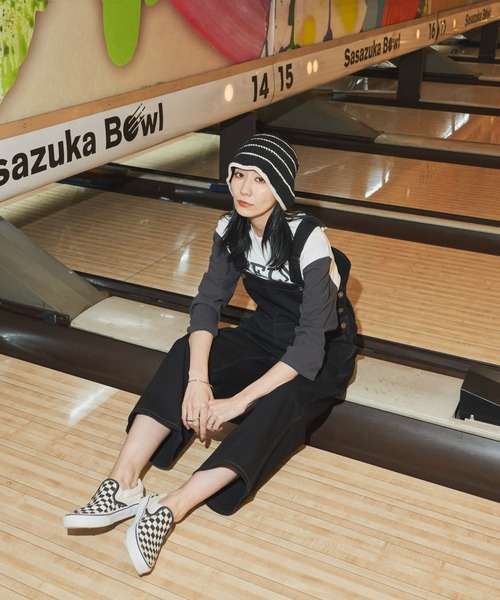 Auntie Rosa Holiday（アンティローザホリデー）の「オーバーサイズサロペット / サイズ展開あり（サロペット/オーバーオール・レディース・ブラック/アイボリー・MEDIUM/SMALL）」の16枚目の写真